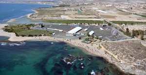 Vista aérea de la playa donde se celebra el Dreambeach.