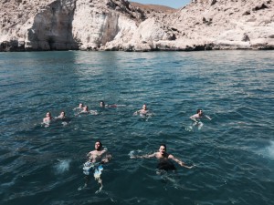 Baños beodos en el Cabo.