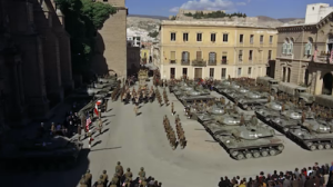 Plaza de la Catedral en un fotograma de Patton, ganadora de siete oscars