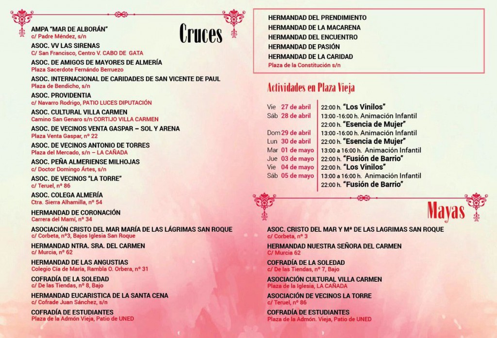 Cruces de Mayo en Almería