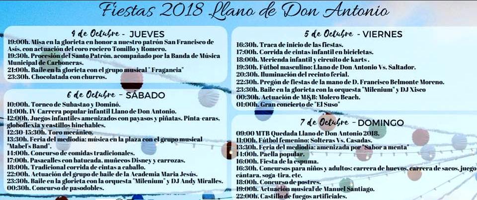 Fiestas del Llano de Don Antonio, Carboneras WEEKY