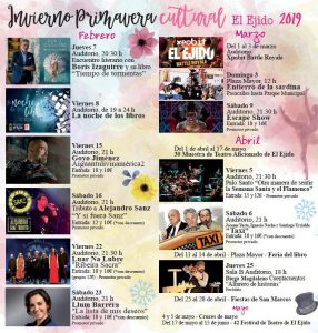 Programa Cultura El Ejido Invierno/Primavera 2019