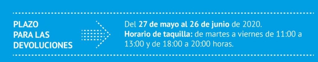 Devolución de entradas y nuevas fechas - Roquetas de Mar