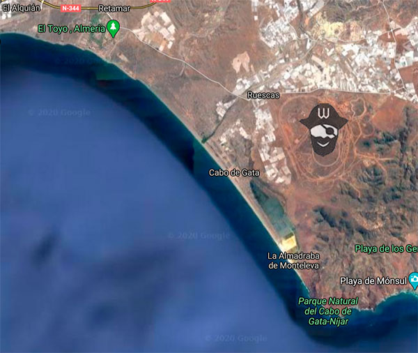 mapa Paseo Marítimo Cabo Gata Almería