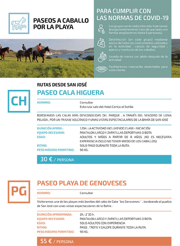 Vacaciones a caballo por Cabo de Gata