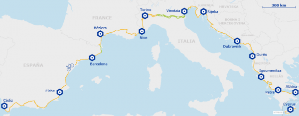 Ruta ciclista - Proyecto EuroVelo 8 - Almería