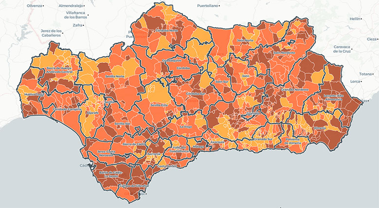 Mapa de Andalucia