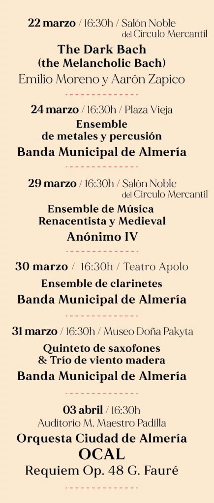 Ciclo de Música Sacra de Almería 2021