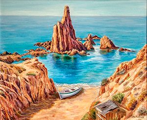 MARÍA DEL MAR MARTÍNEZ exposición de pintura paisajes de Almería