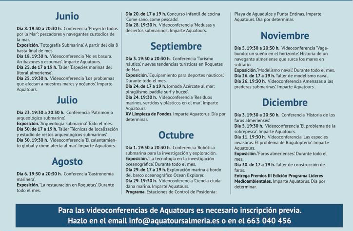Aula del Mar - Programación 2021