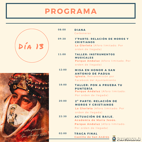 Fiestas Patronales en honor a San Antonio de Padua 2021