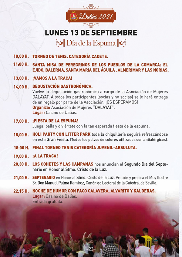 Fiestas patronales Dalías en honor al Cristo de la Luz 2021