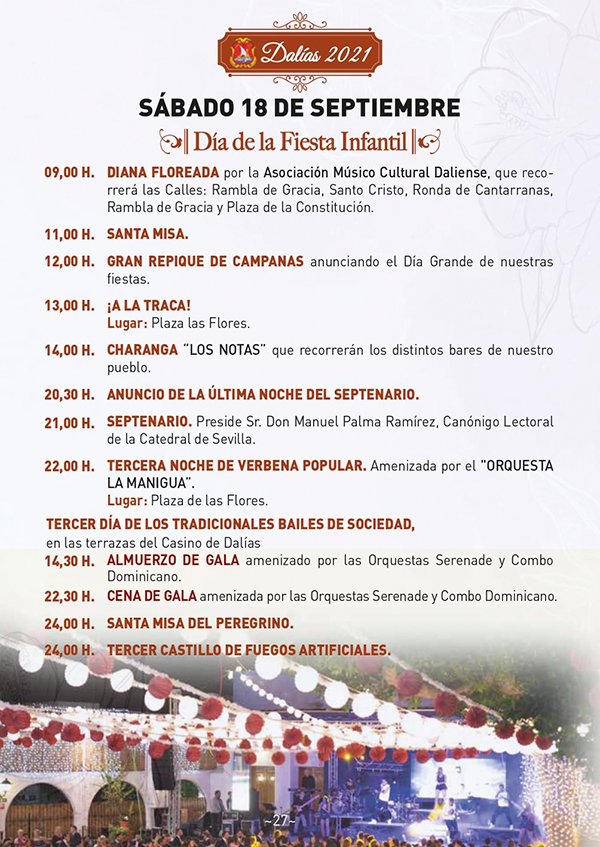Fiestas patronales Dalías en honor al Cristo de la Luz 2021