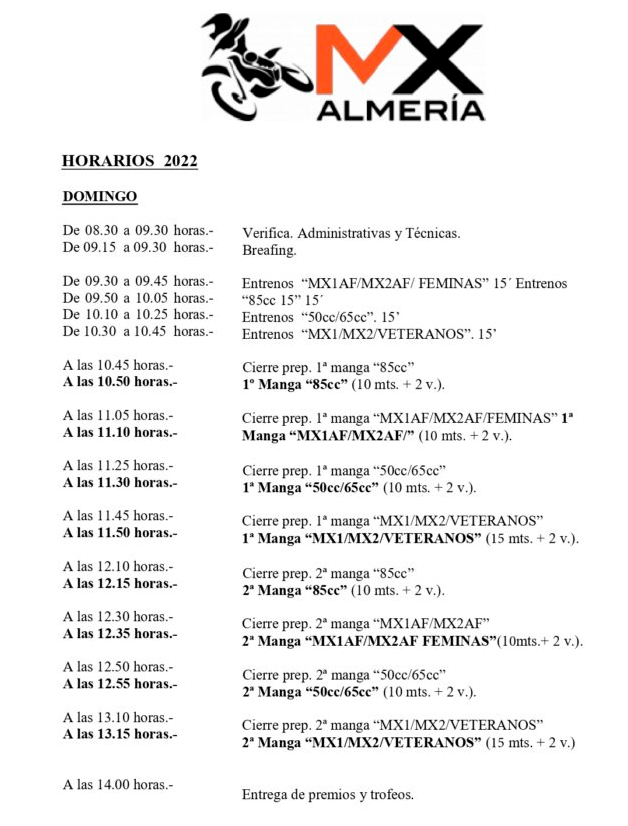 Campeonato Provincial Motocross Almería 2022