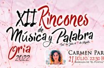 Carmen París - XXII Rincones de Música y Palabra en Oria