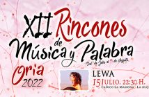 LEWA - XXII Rincones de Música y Palabra en Oria