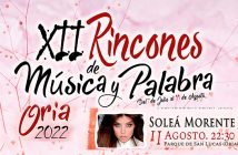 Soleá Morente - XXII Rincones de Música y Palabra en Oria