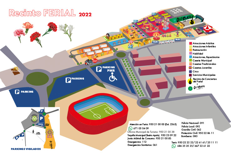 Programa de Feria de Almería 2022 ubicaciones