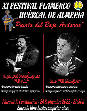 Festival Flamenco Huércal de Almería Puerta del Bajo Andarax