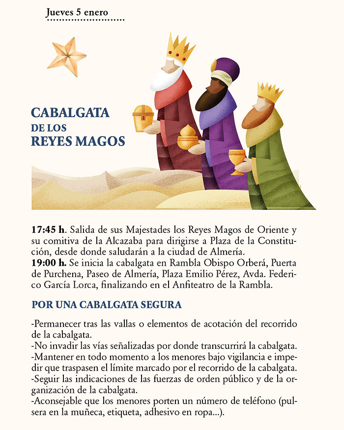 Cabalgata de Reyes Magos en Almería