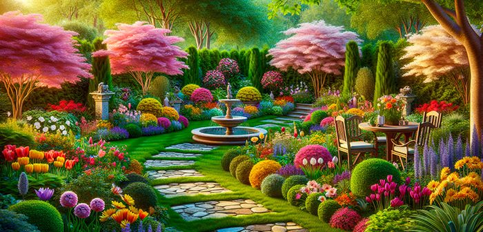 dibujo jardin