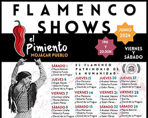 Flamenco Show EL PIMIENTO en Mojácar - Agenda Junio