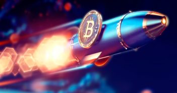 cohete con bitcoin