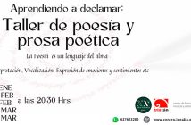 TALLER DE DECLAMACIÓN DE POESÍA Y PROSA