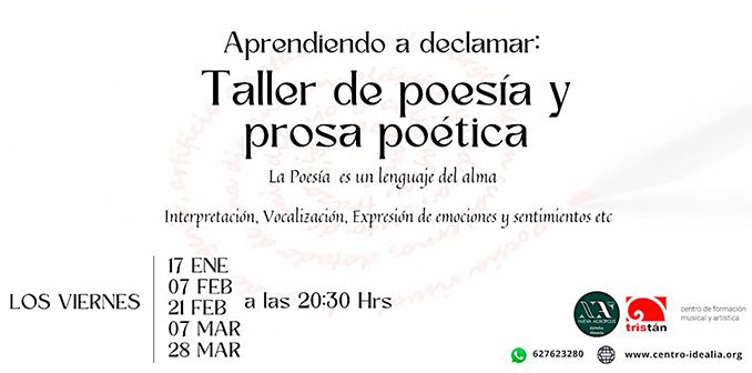 TALLER DE DECLAMACIÓN DE POESÍA Y PROSA