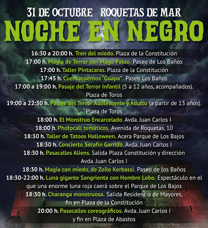 Noche en Negro 2025 Roquetas de Mar