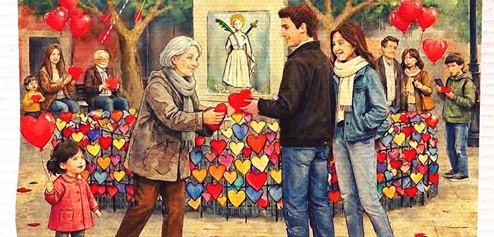 San Valentín en el casco histórico de Almería