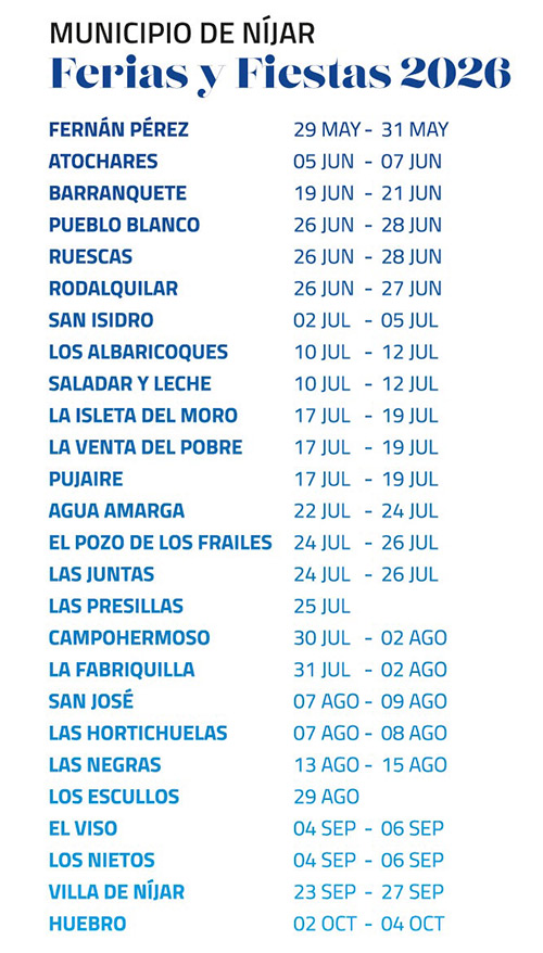 FIESTAS 2026 NIJAR