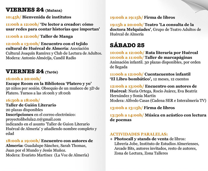 Feria del Libro Huércal de Almería 2026