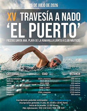 XV TRAVESÍA EL PUERTO A NADO “FIESTAS DE SANTA ANA'' 2026