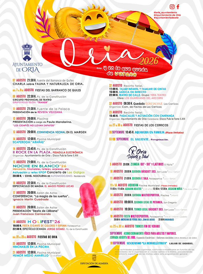 Verano en Oria 2026