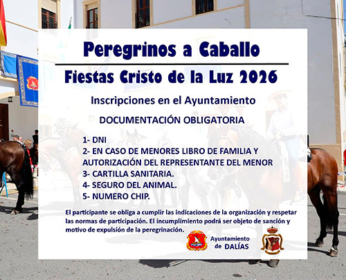 Fiestas en Honor al Santísimo Cristo de la Luz de Dalías 2026