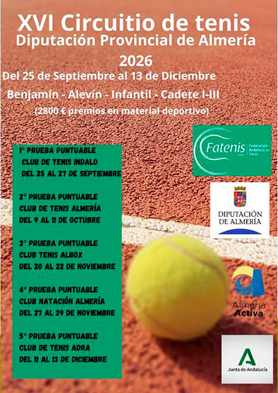 XVI Circuito Provincial de Tenis de Almería 2026