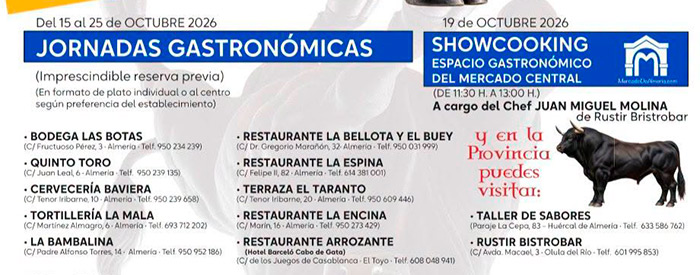 Semana Gastronómica del Toro de Lidia de Almería